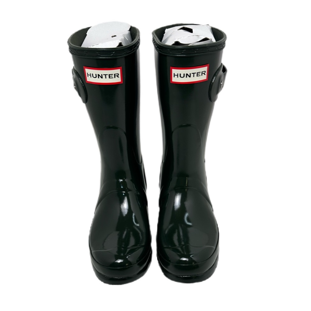 NEW HUNTER Short Rain Boot/GLOSS GREEN/SIZE 6 - Picture 3 of 11